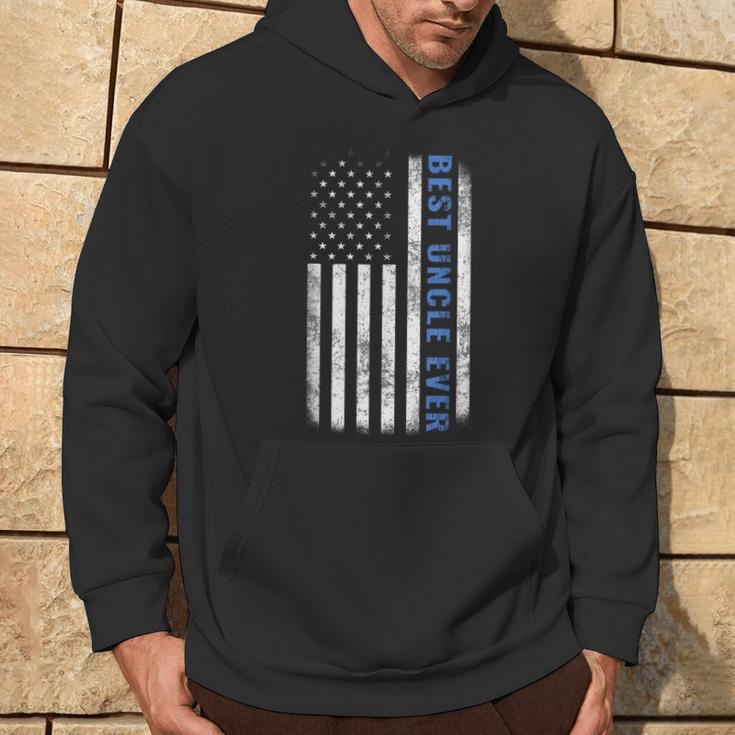 Best Uncle Ever Vintage American Flag Father's Day Hoodie Lifestyle