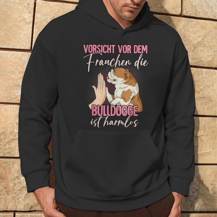 Beware Of The Frauchen Bulldog Kapuzenpullover Lebensstil