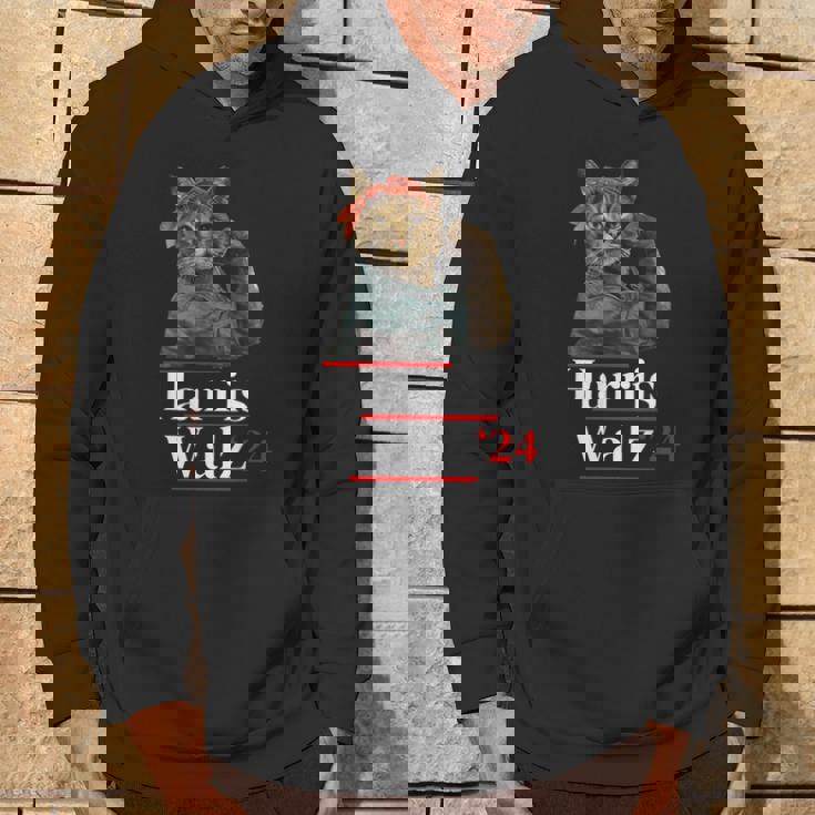 Cat Ladies For Kamala Walz Cat 2024 President Hoodie Lifestyle