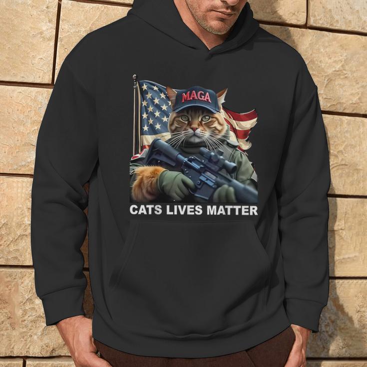 Cats Life Important Trump 2024 Cat Maga Kapuzenpullover Lebensstil