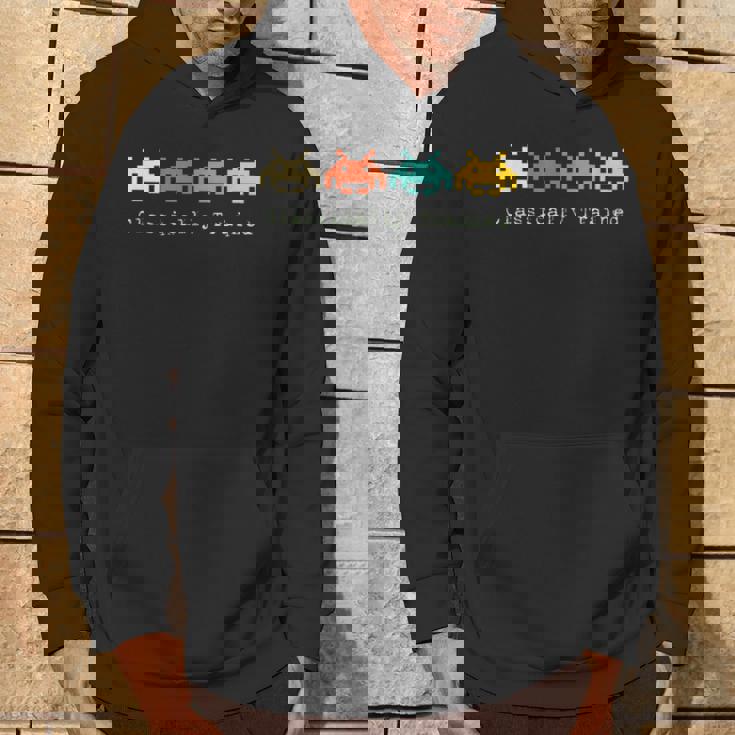 Classicamente Addestrato 80S Retro Space Alien Invaders Gamer Felpa con cappuccio Estilo de vida