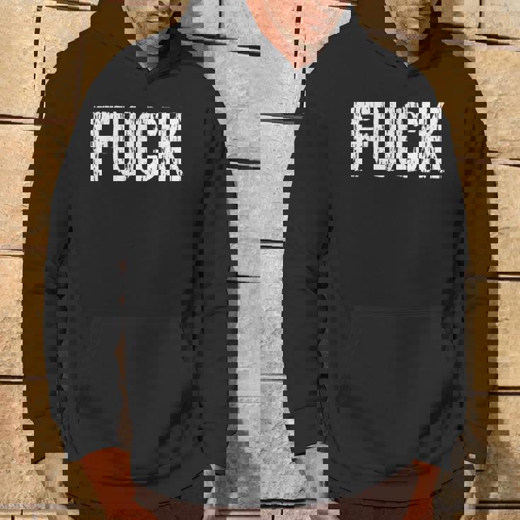 Con Scritta Fuck Effetto Effetto Grunge Idea Regalo Felpa con cappuccio Estilo de vida
