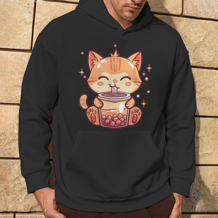 Cute Cat Boba Tea Bubble Tea Anime Kawaii Neko Hoodie | Mazezy