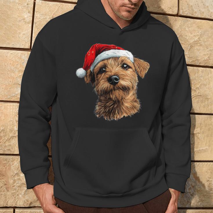 Cute Norfolk Terrier Christmas Print Kapuzenpullover Lebensstil