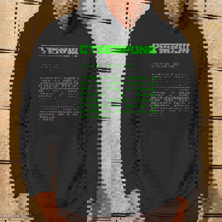 Cyberpunk Word Definition Cyberpunk Sudadera Estilo de vida