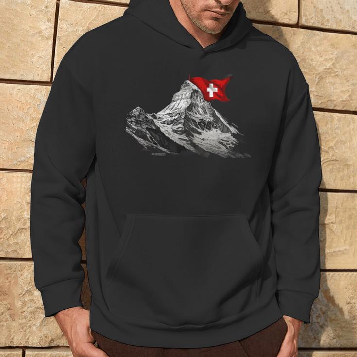 Das Matterhorn In Zermatt Switzerland Alps Mountain Kapuzenpullover Lebensstil