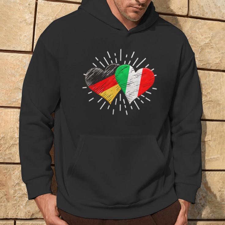 Deutschland Italien Freundschaft Herz German Italian Kapuzenpullover Lebensstil