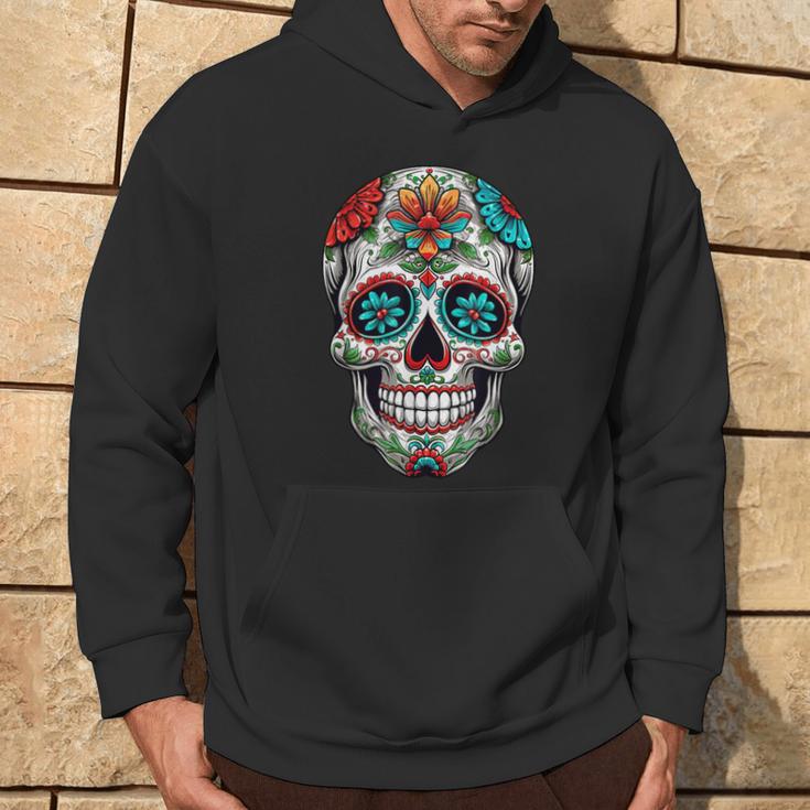 Dia De Los Muertos Decorative Mexican Head Sugar Skull Kapuzenpullover Lebensstil