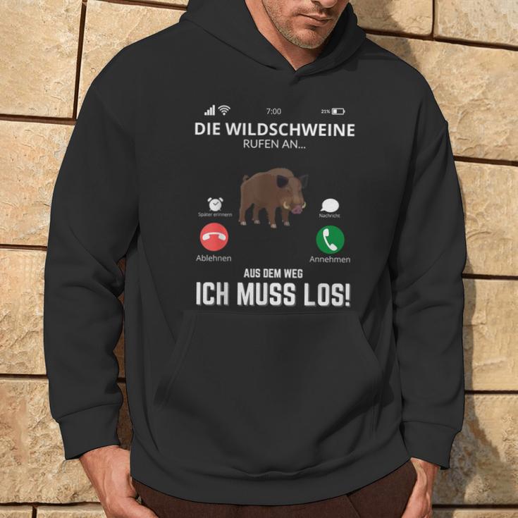 Die Wildschweine Jagd Wildboar Deer Outfit For Hunter Kapuzenpullover Lebensstil