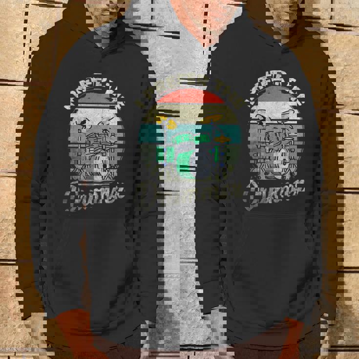 Divertido Rock Music Band Drum Player Retrointage Sudadera Estilo de vida