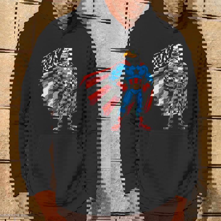 Donna Tony Usa Eagle Patriotic Superhero Per Ragazzi Nome Tony Con Collo A Felpa con cappuccio Estilo de vida