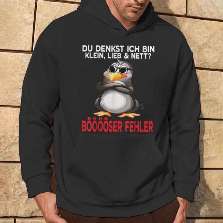 Du Denkst Ich Bin Klein Lieb Und Nett Cute Penguin Kapuzenpullover Lebensstil