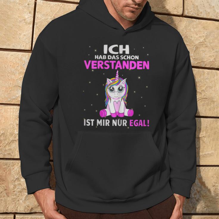 Egal Ich Hab Das Schonerstanden Unicorn Saying Kapuzenpullover Lebensstil