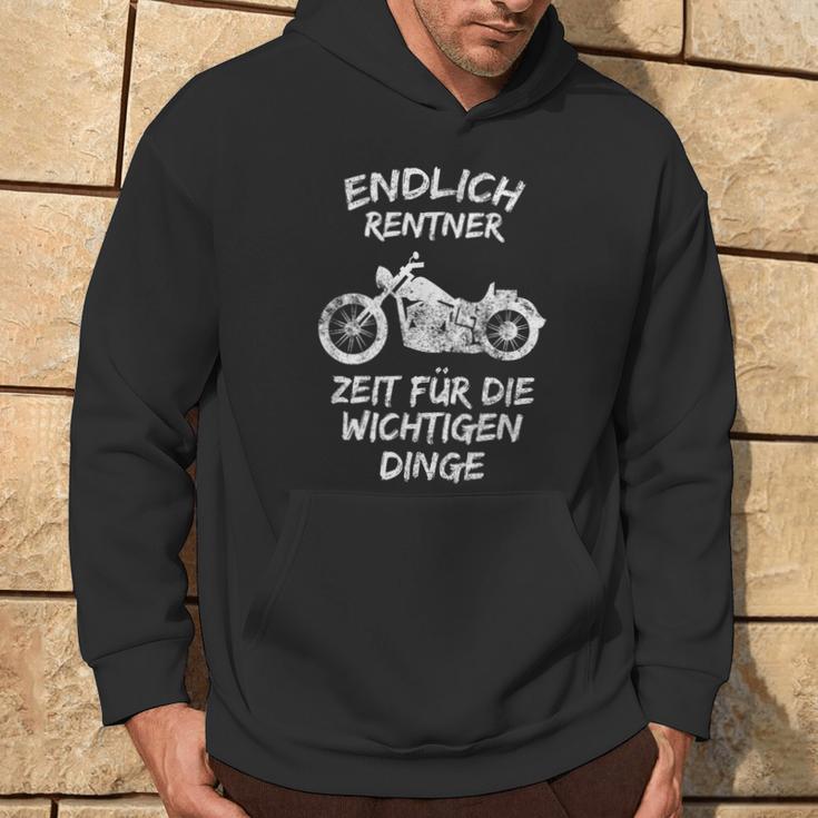 Endlich Rentner Motorcycle Kapuzenpullover Lebensstil