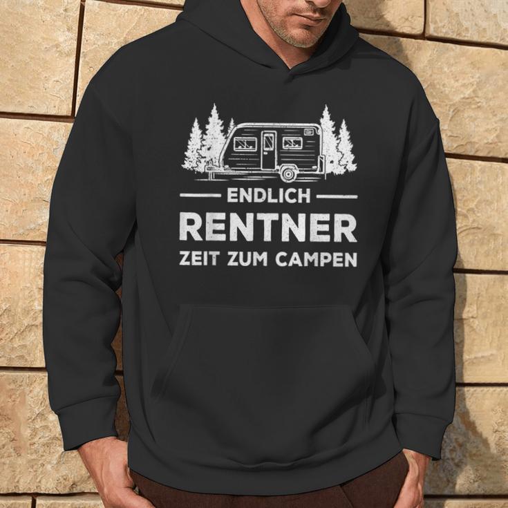 Endlich Rentner Zeit Zum CampingRetirement Camping Kapuzenpullover Lebensstil