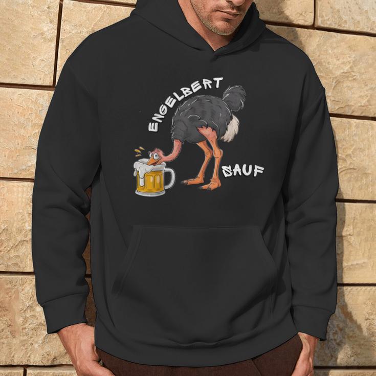 Engelbert Sauf Work Wear Ostrich Drinking Humour Kapuzenpullover Lebensstil