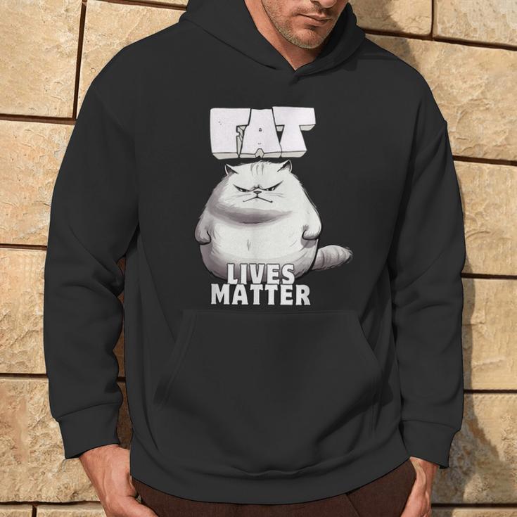 Fat Lives Matter Lustig Mollig Kapuzenpullover Lebensstil