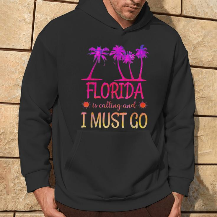 Florida Is Calling And I Must Go Summer Beach Vacation Hoodie Lifestyle
