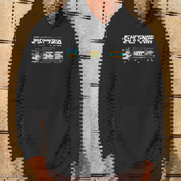 Never Forgeths Disco Floppy A Cassetta Con Nastro – Regalo Anni '80 E '90 Felpa con cappuccio Estilo de vida