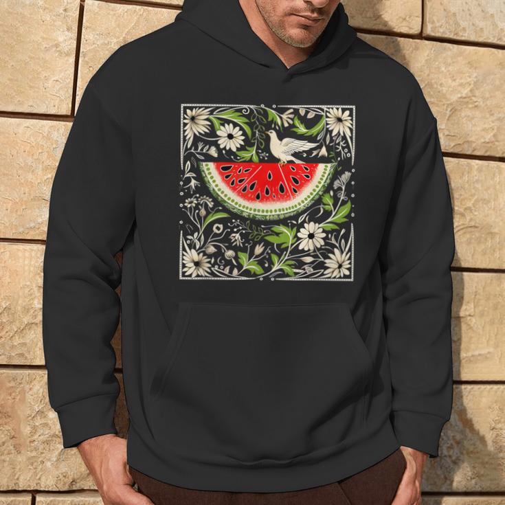 Free Palestine Fruit Watermelon Card Kapuzenpullover Lebensstil