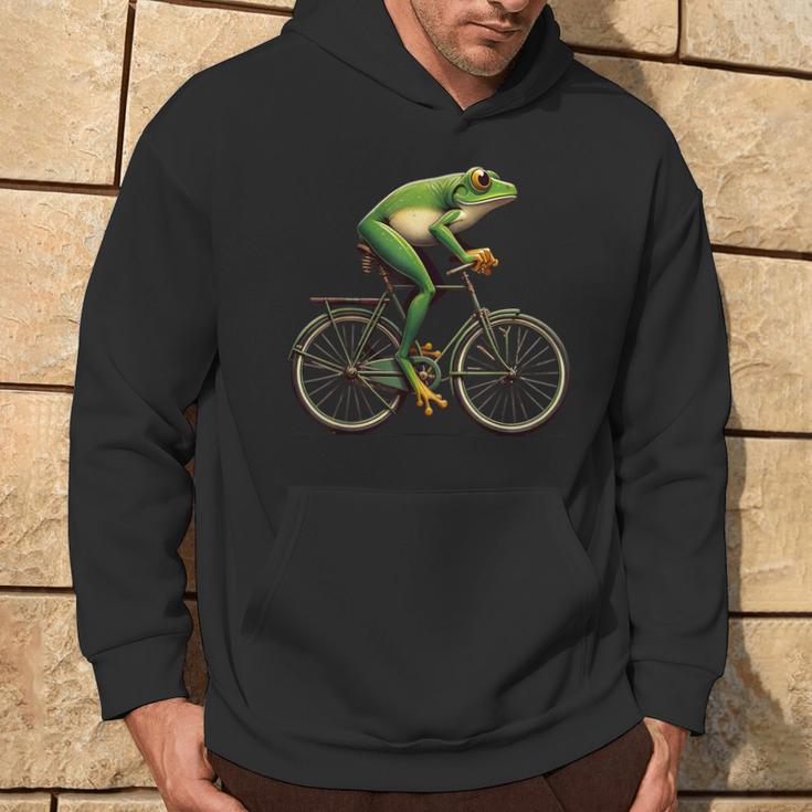 With Frosch Fährt Fahrrad Motif Kapuzenpullover Lebensstil