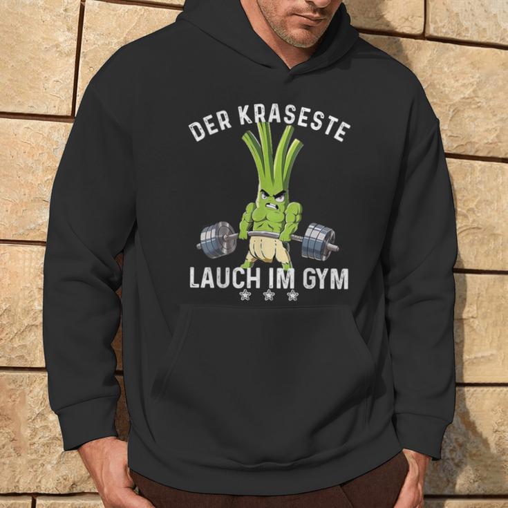 Der Krasseste Lauch Im Gym Gymnasium Fitness Lauch Kapuzenpullover Lebensstil