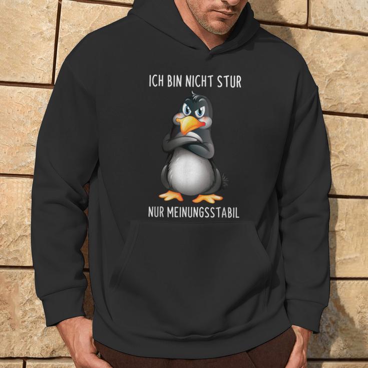 Penguin Ich Bin Nicht Stur Nur Meinungsstabil German Langu S Kapuzenpullover Lebensstil