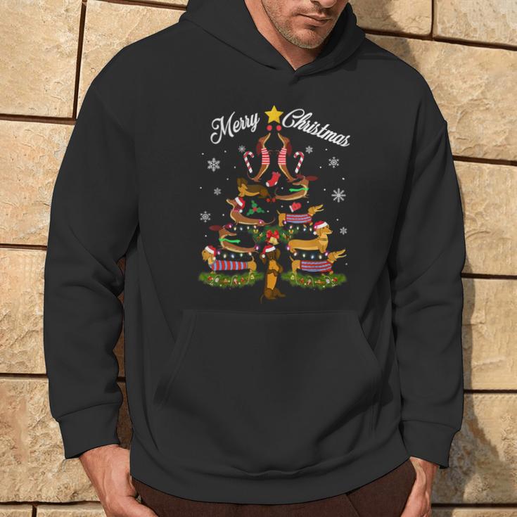 Santa Dachshund Christmas Fun Xmas Dachshund Dachshund S Kapuzenpullover Lebensstil