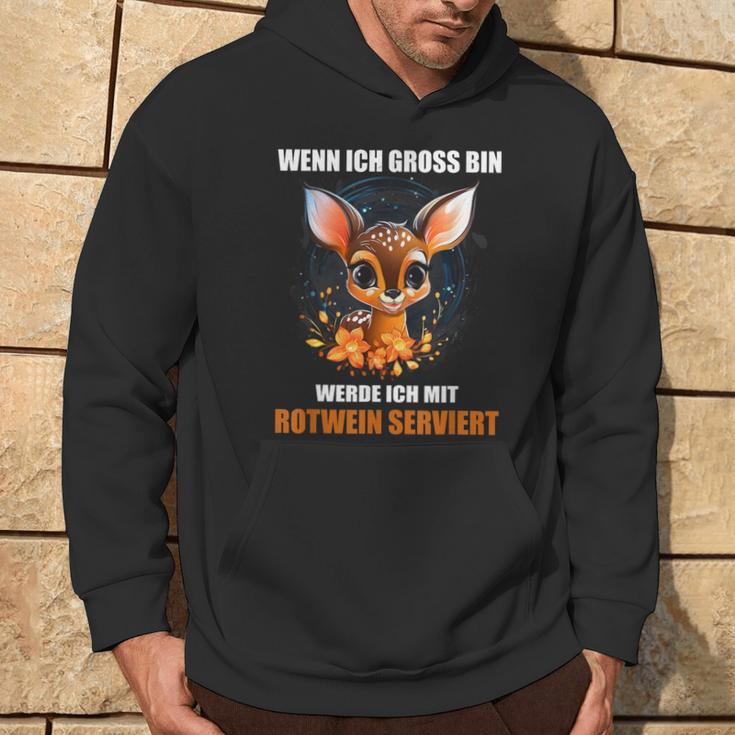 Wenn Ich Gross Bin Werde Ich Mit Rotwein Serviert Kapuzenpullover Lebensstil