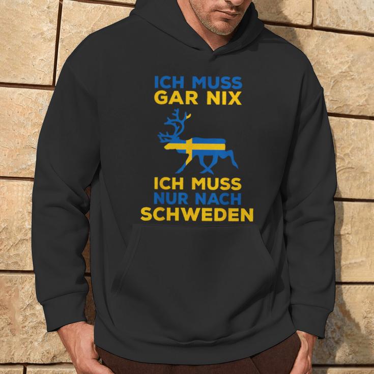 Ich Muss Nur Nach Sweden Scandinavia Nordlicht Kapuzenpullover Lebensstil