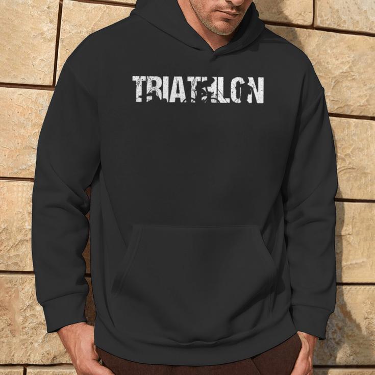 For Triathletes Sportsmen Retro Triathlon Cool Kapuzenpullover Lebensstil