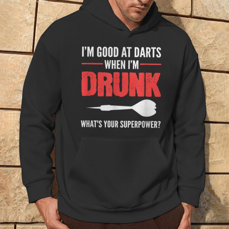 Gut In Darts Alkoholische Person Kapuzenpullover Lebensstil