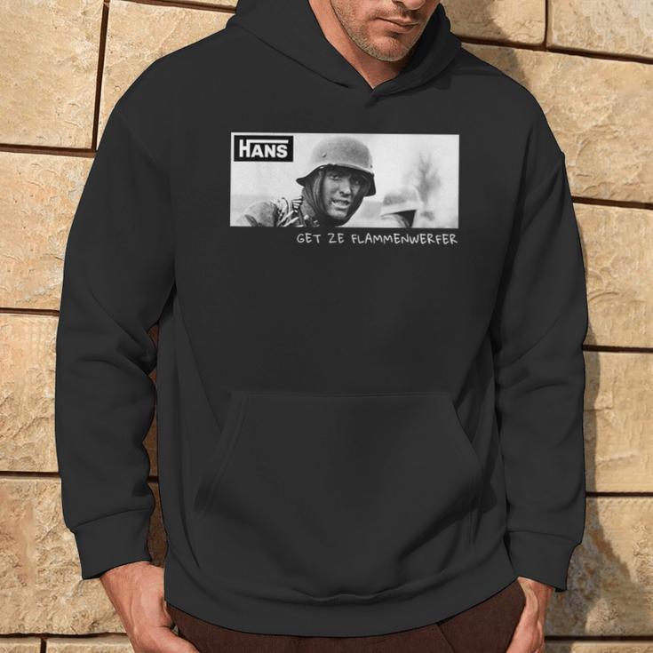 Hans Get Ze Flamethrowerintage Ww2 Soldier Meme Kapuzenpullover Lebensstil