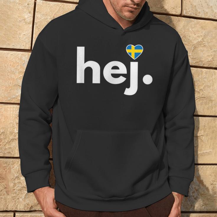 Hej Sweden Fan Travel Hobby Stockholm Kapuzenpullover Lebensstil