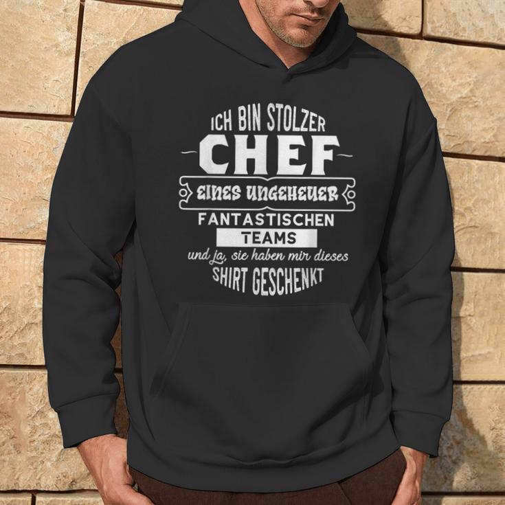 Ich Bin Stolzer Chef Einer Unheuer Fantastischen Teams Kapuzenpullover Lebensstil