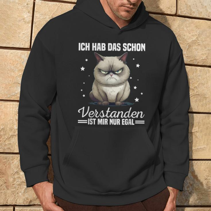 Ich Hab Das Schonerstanden Ist Mir Nur Egal Katze Angervt Kapuzenpullover Lebensstil