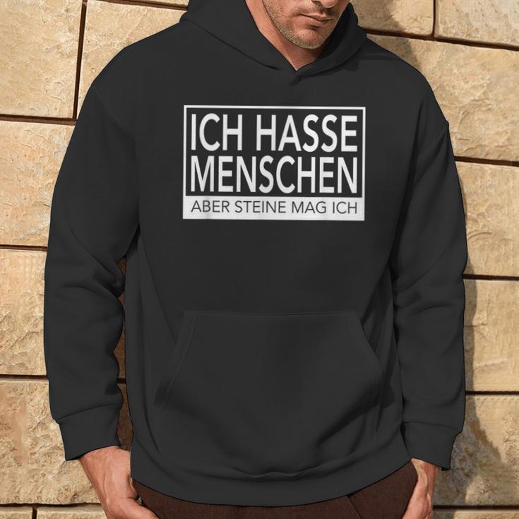 Ich Hasse Menschen Aber Steine Mag Ich Kapuzenpullover Lebensstil