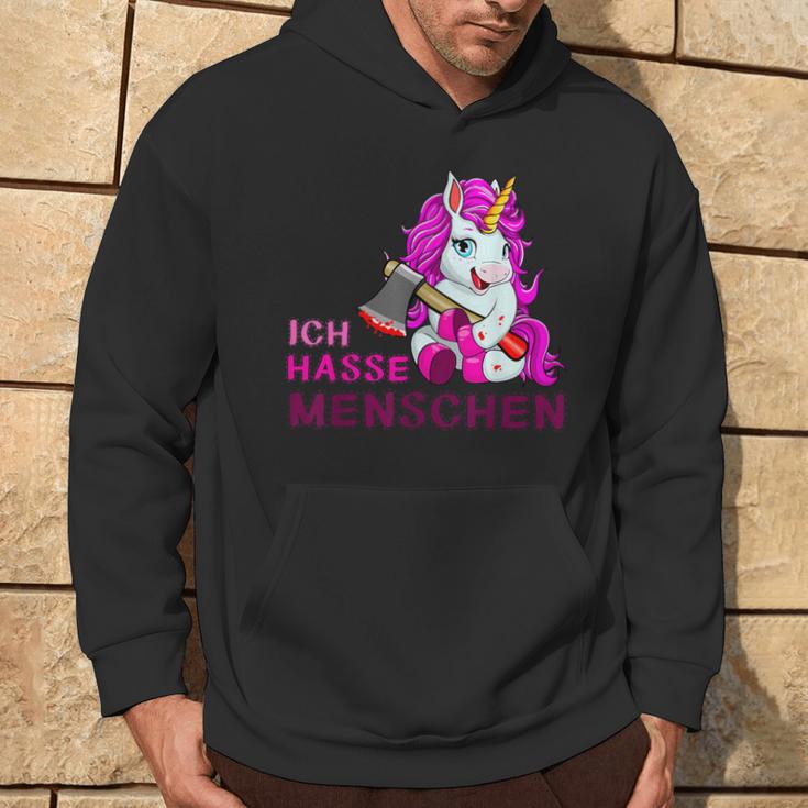 Ich Hasse Menschen Einhorn Fun Kapuzenpullover Lebensstil