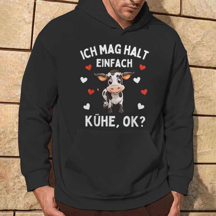 Ich Mag Halt Einfach Kühe Farmer Cow Kapuzenpullover Lebensstil