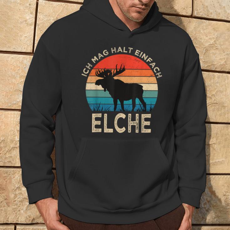 Ich Mag Halt Einfach Moose Animal Slogan Elk Kapuzenpullover Lebensstil