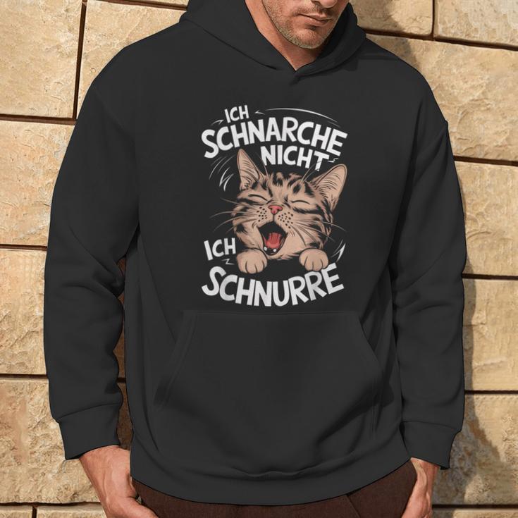 Ich Schnarche Nicht Ich Schnurre Katzen German Kapuzenpullover Lebensstil