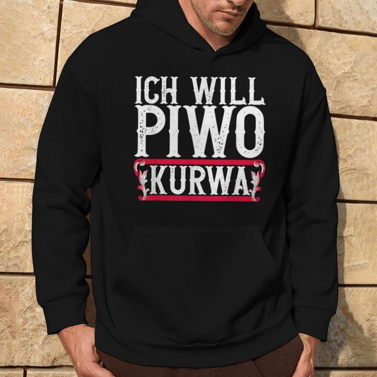 Ich Will Piwo Kurwa Original Pole Polska Poland Kapuzenpullover Lebensstil