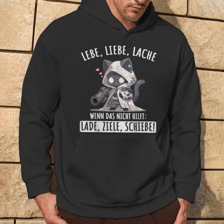 Lebe Liebe Lache Wenn Das Nicht Hilft Laden Ziele Schieen Live Kapuzenpullover Lebensstil