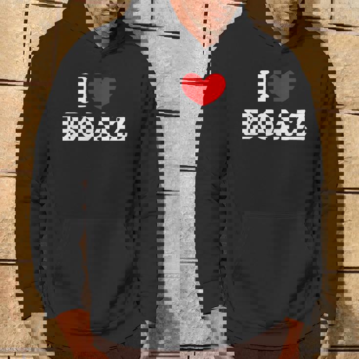 I Love Boaz I Heart Boaz Hoodie Lifestyle