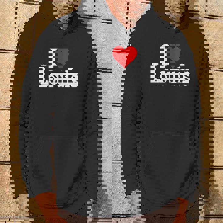 I Love Heart Louis Nome Su Un Felpa con cappuccio Estilo de vida