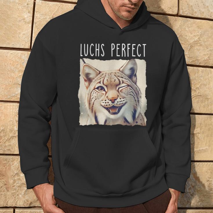 Luchs Perfect X Lynx Bobcat Looks Perfect Lustiger Luchs Kapuzenpullover Lebensstil