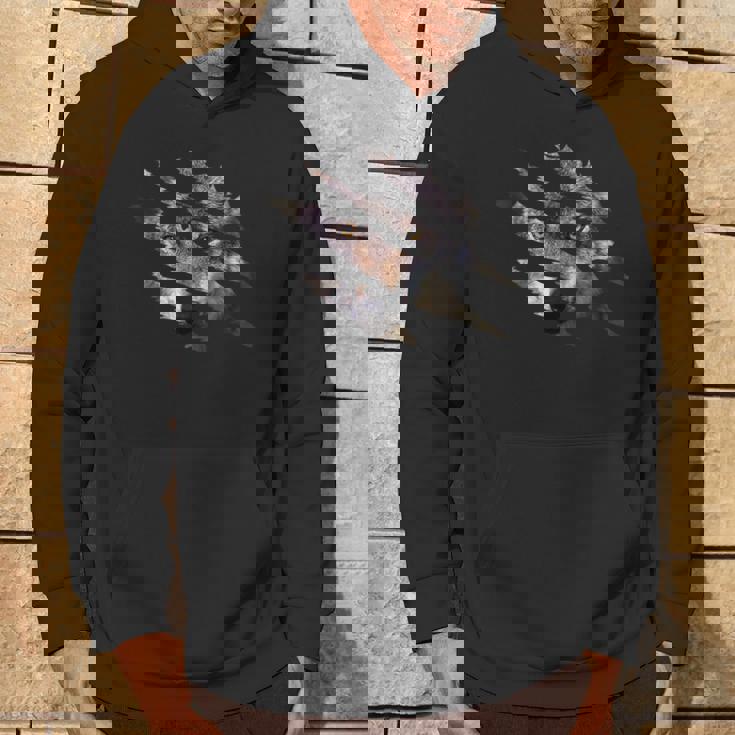 Lupo Faccia Artiglio Effetto Grande Lupo Slash Artiglio Lupi Felpa con cappuccio Estilo de vida
