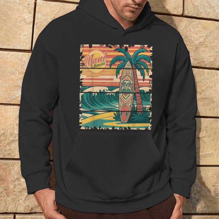 Maui Hawaii Surfing Retro Mauiintage Hawaii Surfer Kapuzenpullover Lebensstil