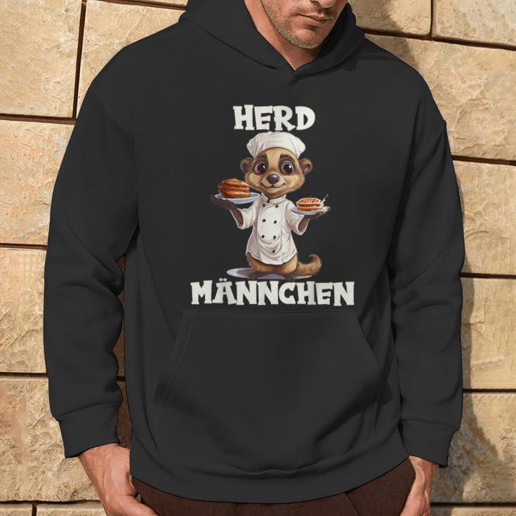 Meerkat Cooking Chef's Hat Man Herdmännchen Kapuzenpullover Lebensstil