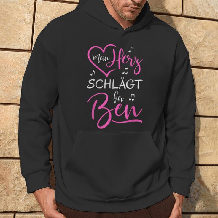 Mein Herz Schlägt Für Ben I Love Ben Ich Liebe Ben Kapuzenpullover Lebensstil